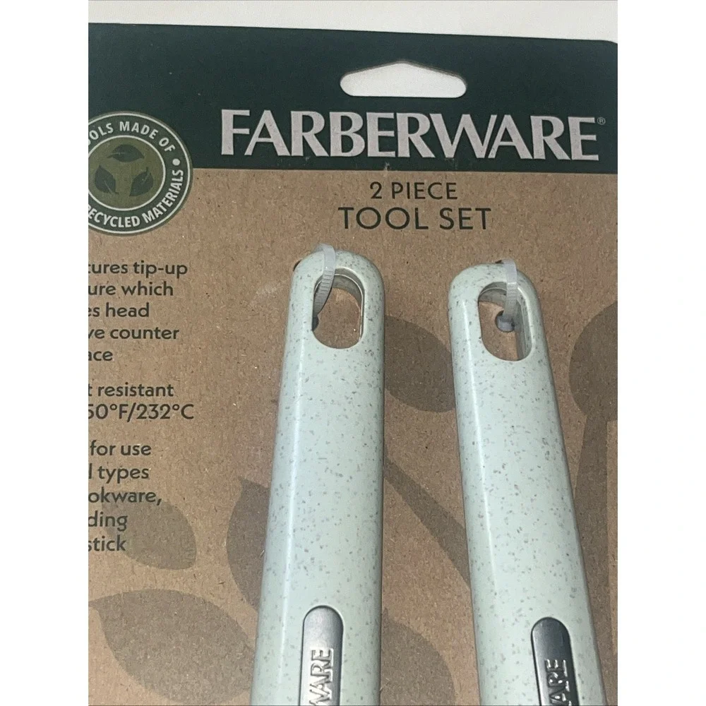 Brand New Farberware Cooking Utensils‎ Nylon Slotted Turner & Basting Spoon Set